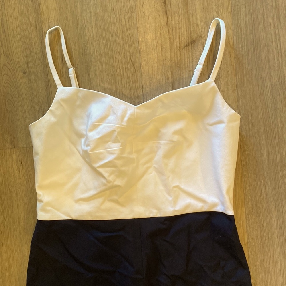 Banana Republic white and navy dress